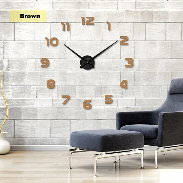 2019 New Metall Moderne 3D DIY Wall Clock
