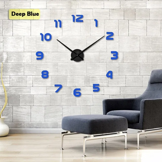 2019 New Metall Moderne 3D DIY Wall Clock