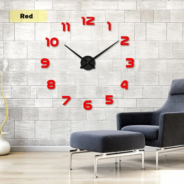 2019 New Metall Moderne 3D DIY Wall Clock