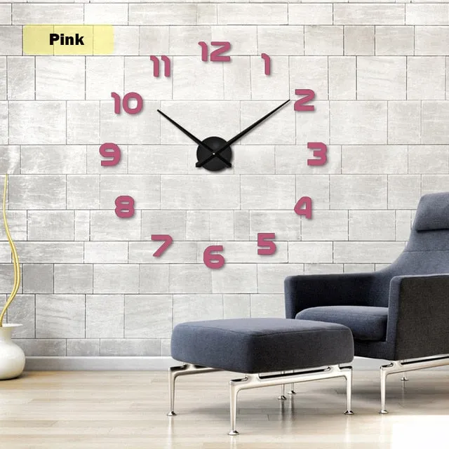2019 New Metall Moderne 3D DIY Wall Clock