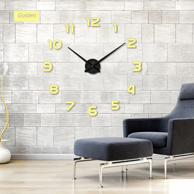 2019 New Metall Moderne 3D DIY Wall Clock