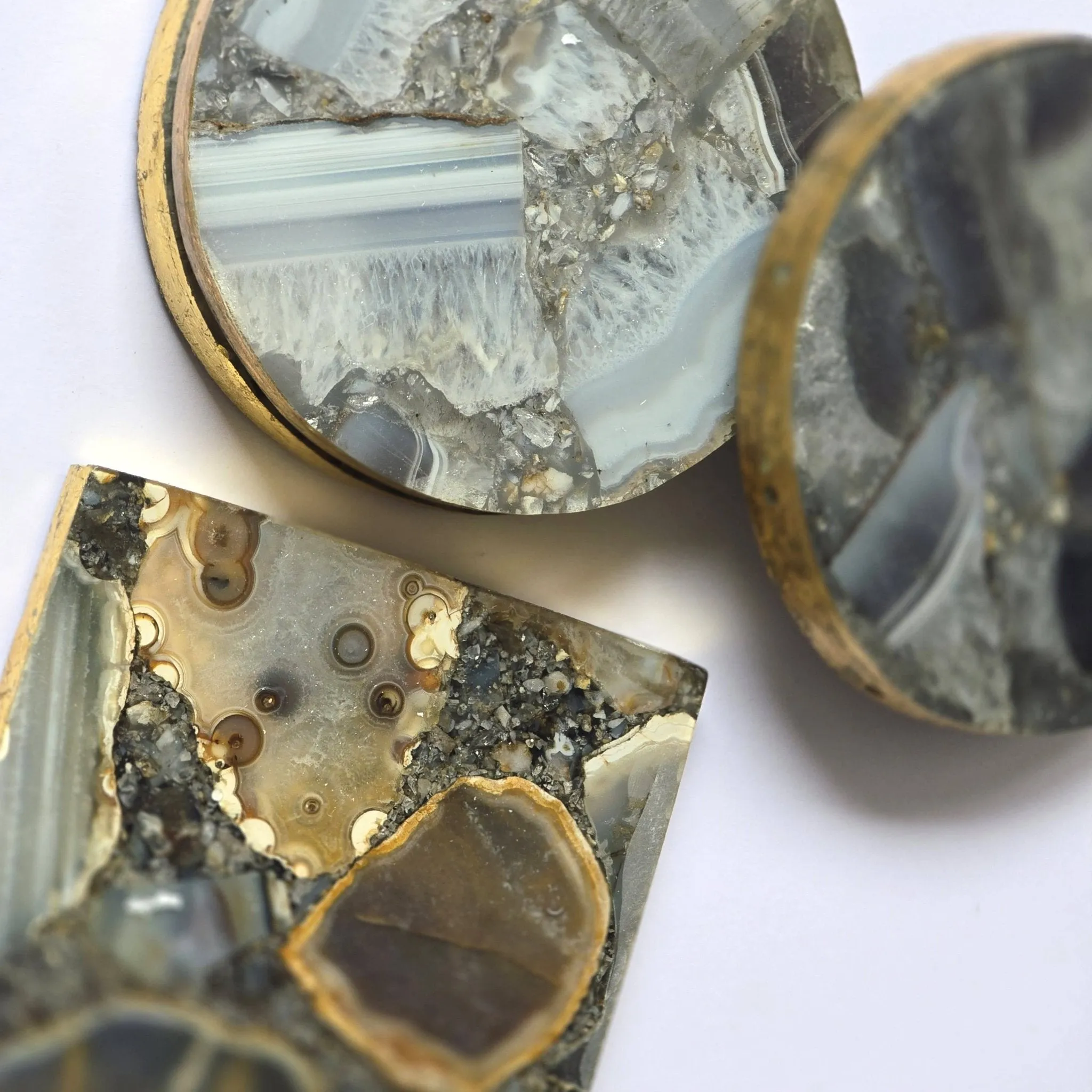 2/Set Agate/Geode Coasters - Amethyst -