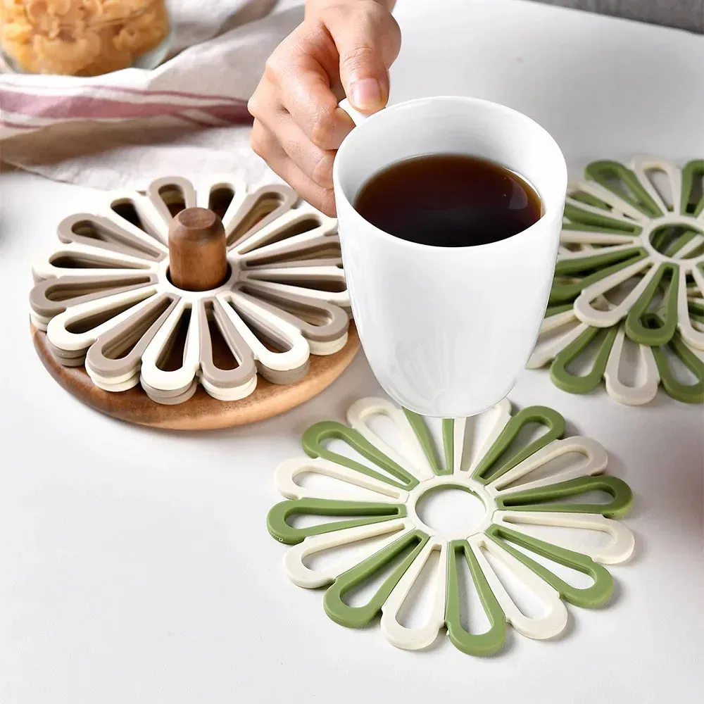 7 Piece Heat Resistant Silicone Placemats & Coasters