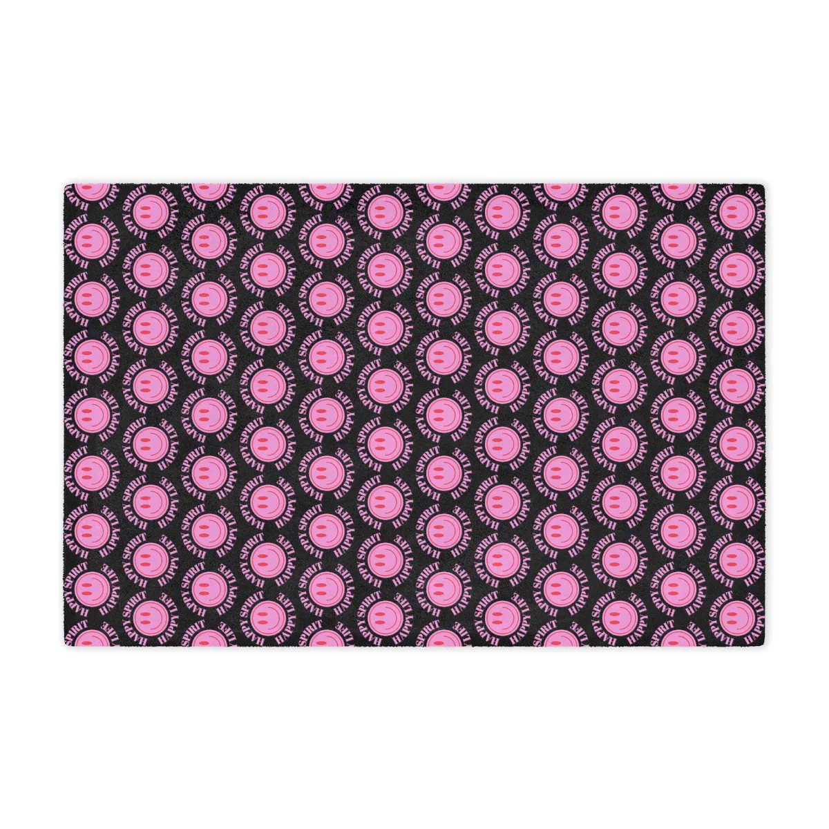 Adult Pink Smile Minky Blanket, Happy Spirit Happy Life Happy Mind Blanket, Aesthetic Blanket, Adult Fleece Smile Pink Y2k Throw