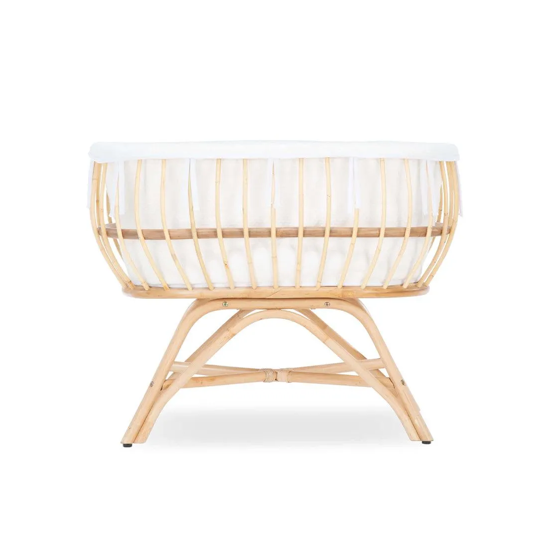 Aria Rattan Crib - Natural