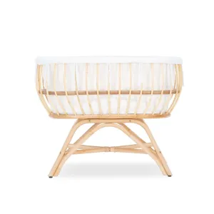 Aria Rattan Crib - Natural