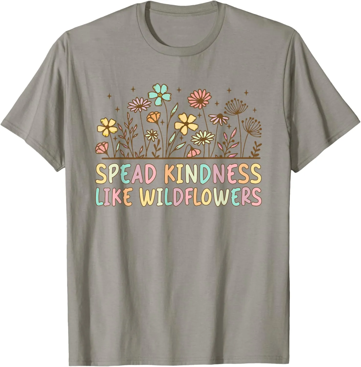 Boho Floral Spread Kindness Like Wildflowers Inspirational T-Shirt