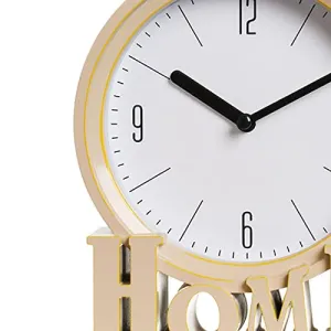 CALANDIS® Vintage Style Desk Clock Office Mantel Non Ticking for Loft Decors Dorm Home Beige | 1 Desk Clock