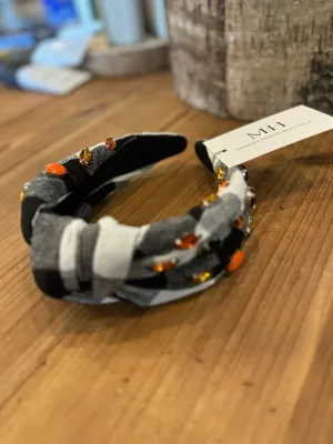 Color Stones Checkered Headband