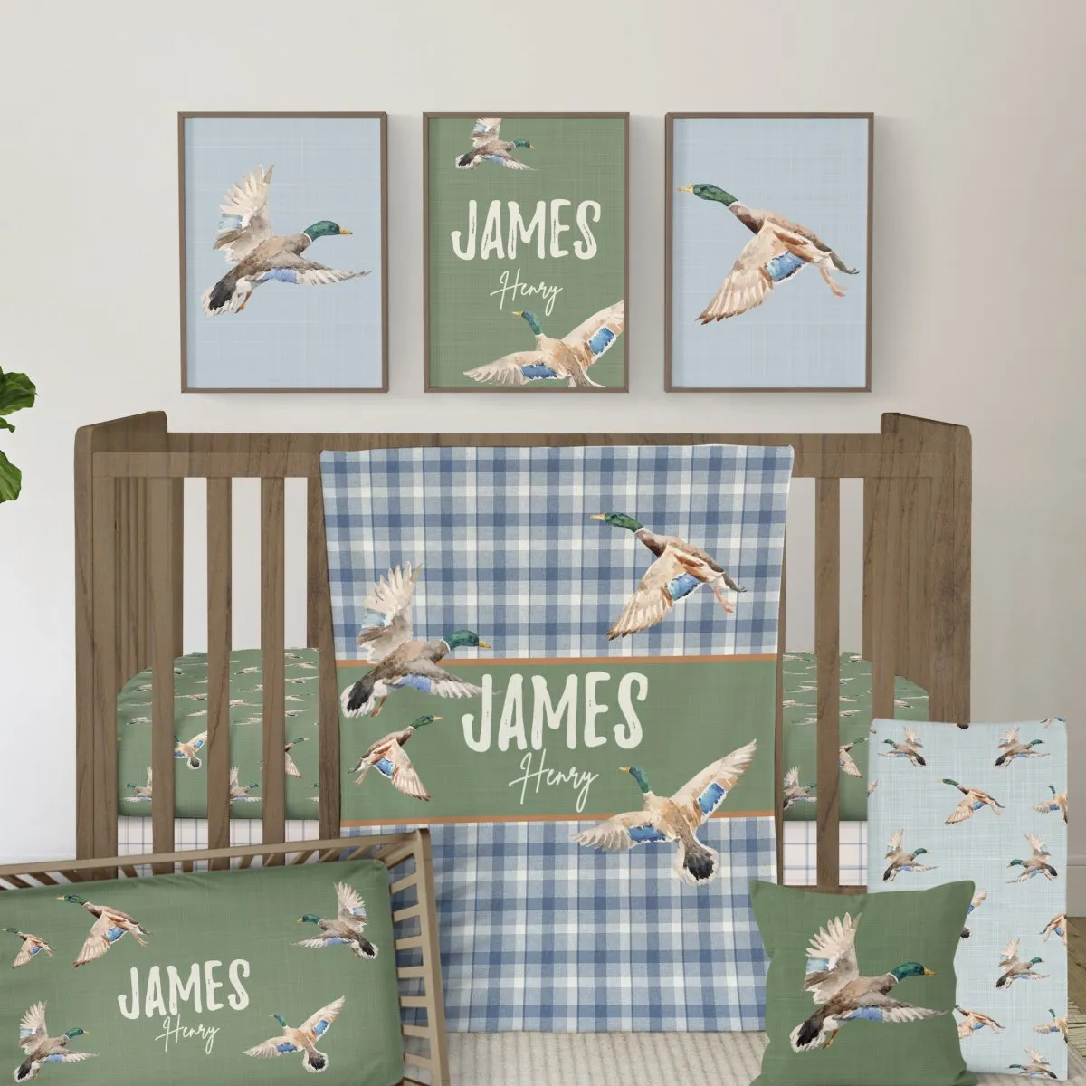 Duck Hunting Nursery Starter Crib Bedding Set