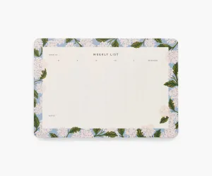 Hydrangea Weekly Desk Pad