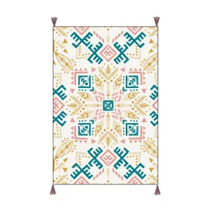 Roman Boho Printed Embroidered Cotton Bedding Cushion Throw