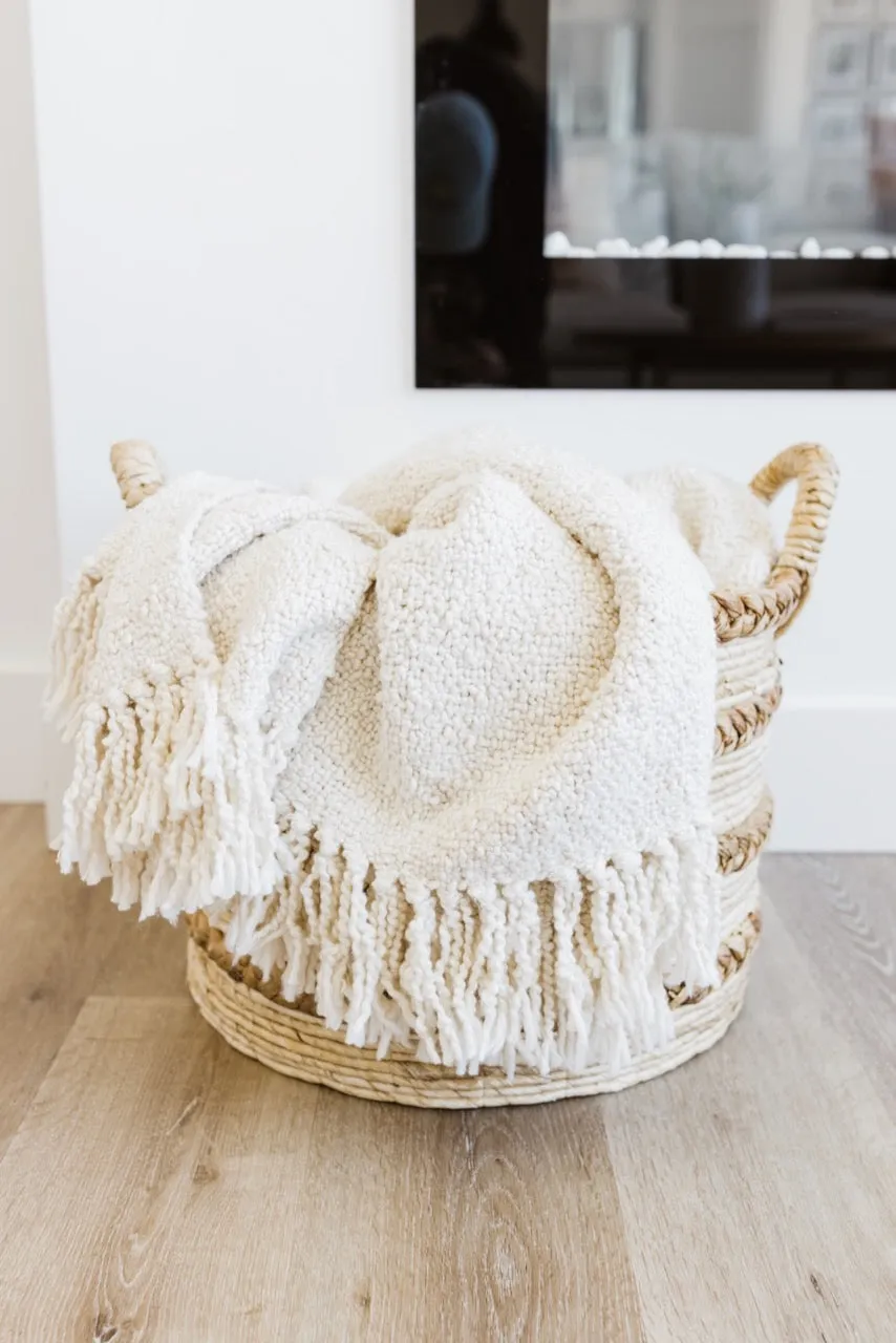 Step Back Fringe Throw Blanket