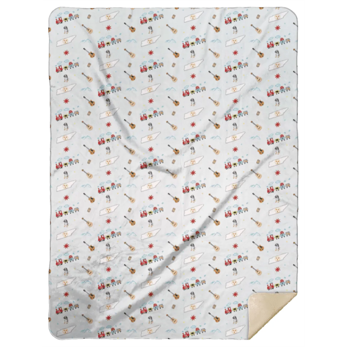 Tennessee Blue Plush Throw Blanket 60x80