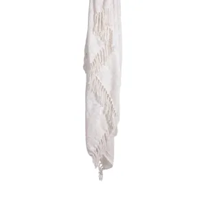 Throw White Nora Palm Tree