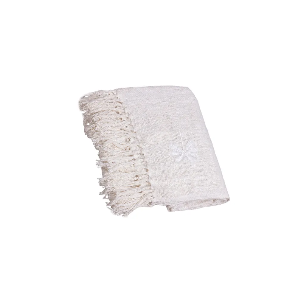 Throw White Nora Palm Tree