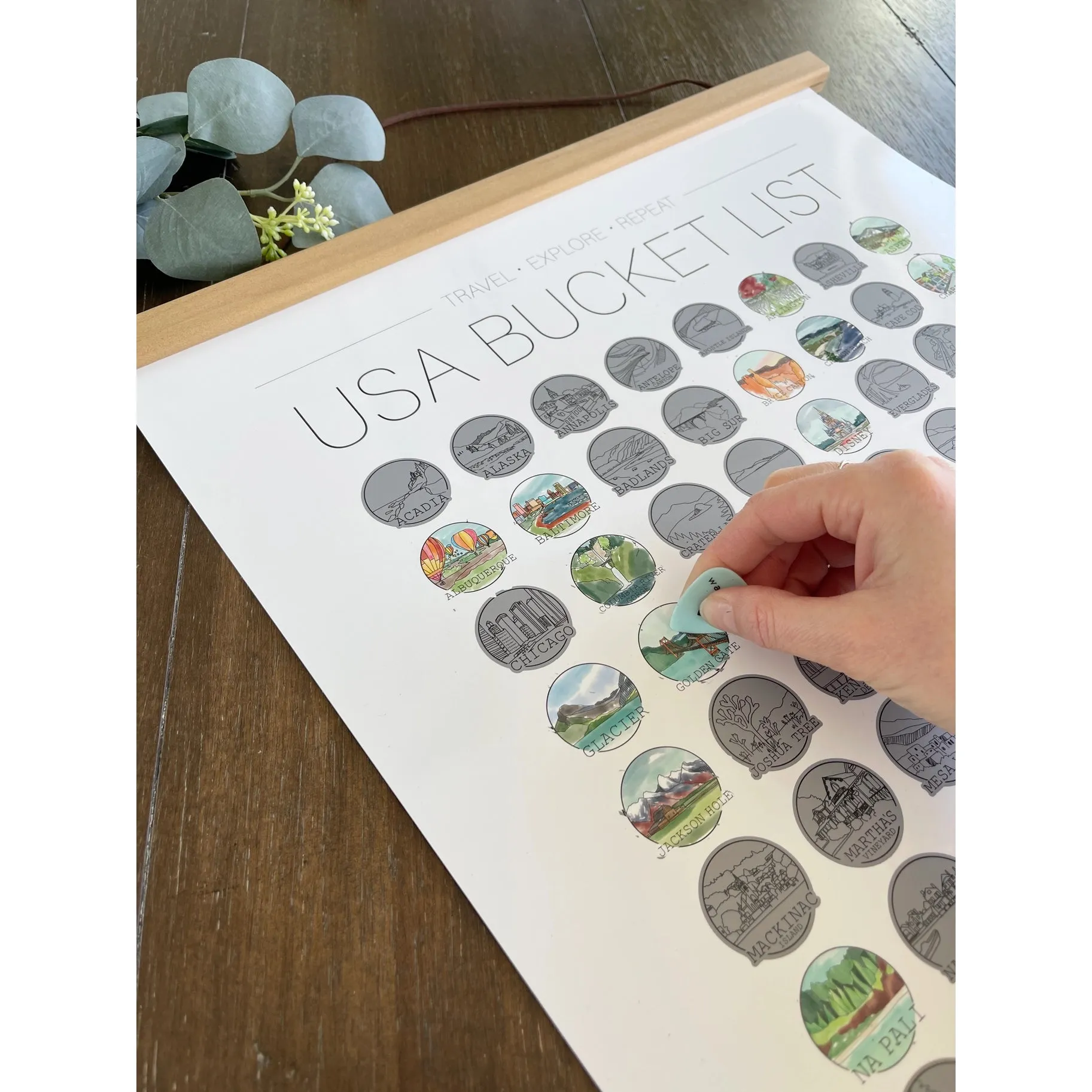 US Bucket List Scratch Off