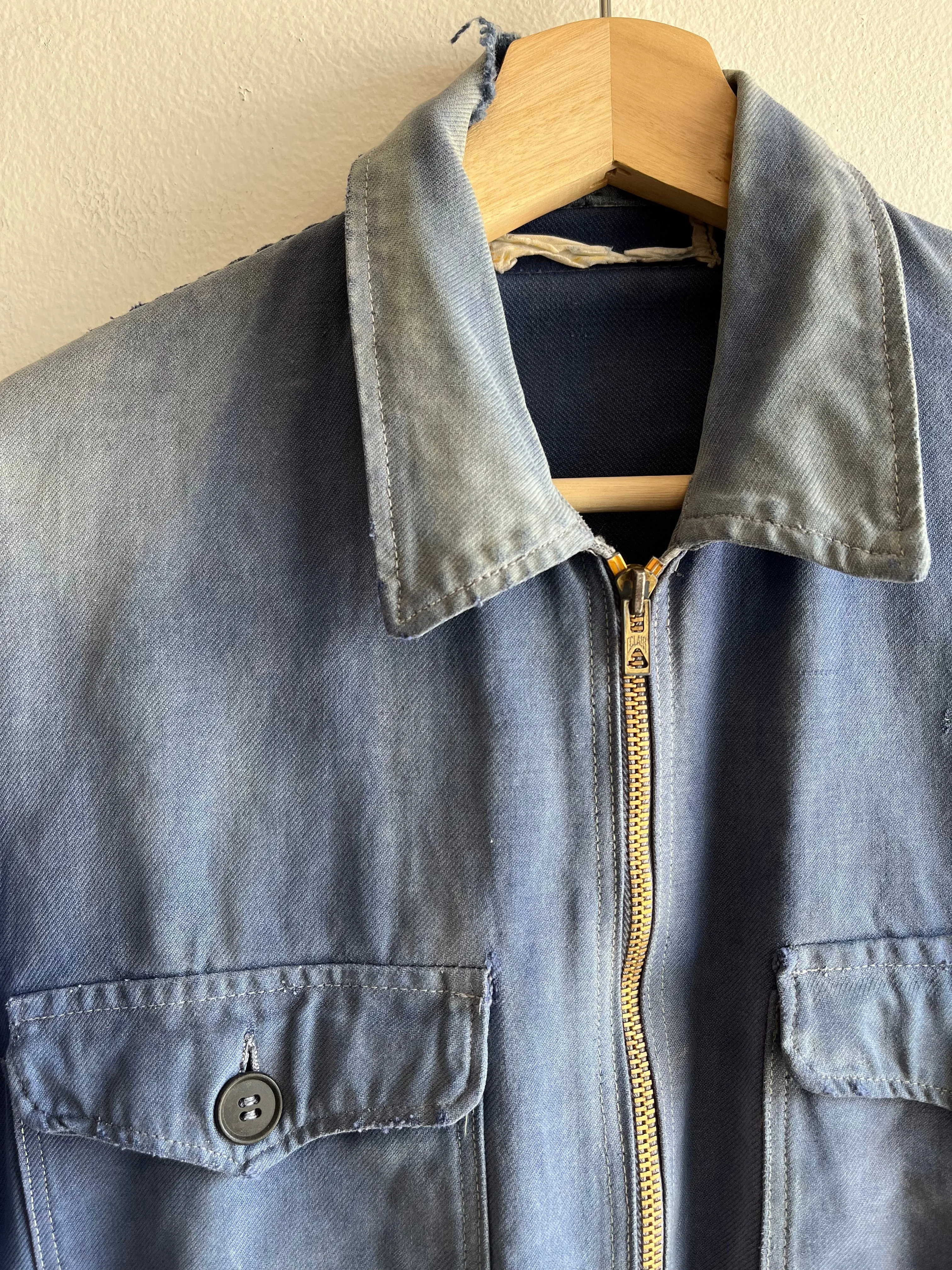 Vintage 1940/50s French Cyclist Moleskin Jacket