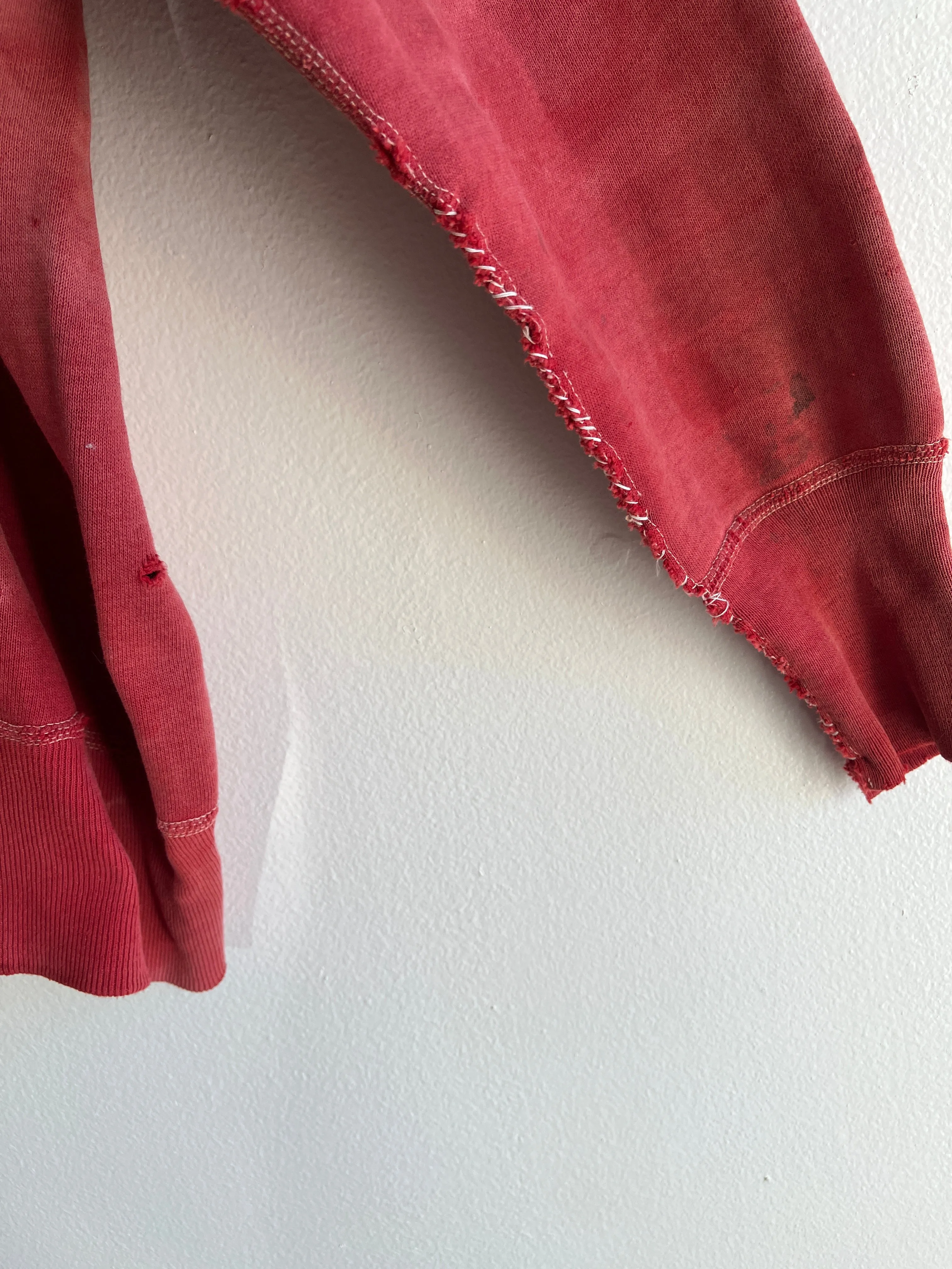 Vintage 1950s Hanes Windshield Faded Red Sweatshirt