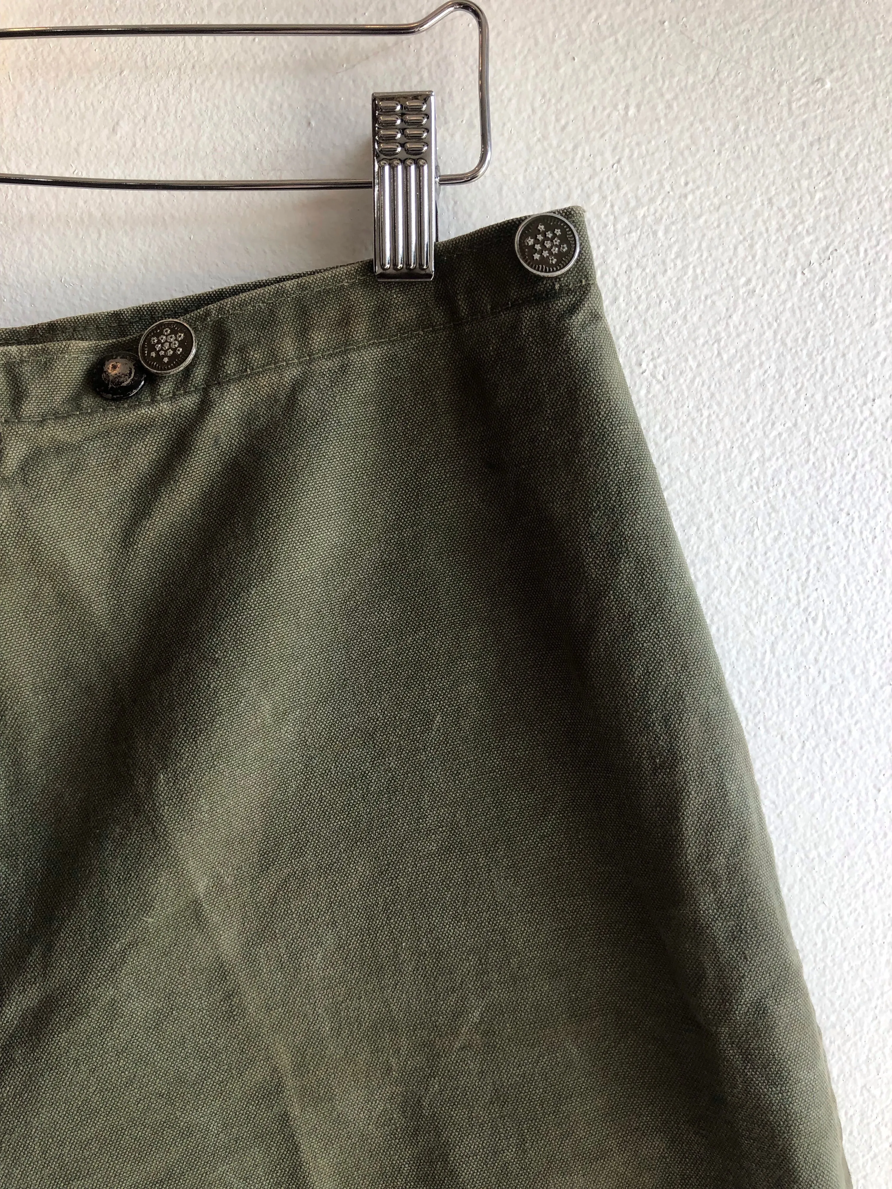 Vintage 1950s Korean War Military Firefighter Hook-Clasp Pants