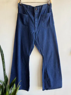 Vintage 1960/1970s Navdungaree Cone Denim Bell-Bottom Naval Jeans