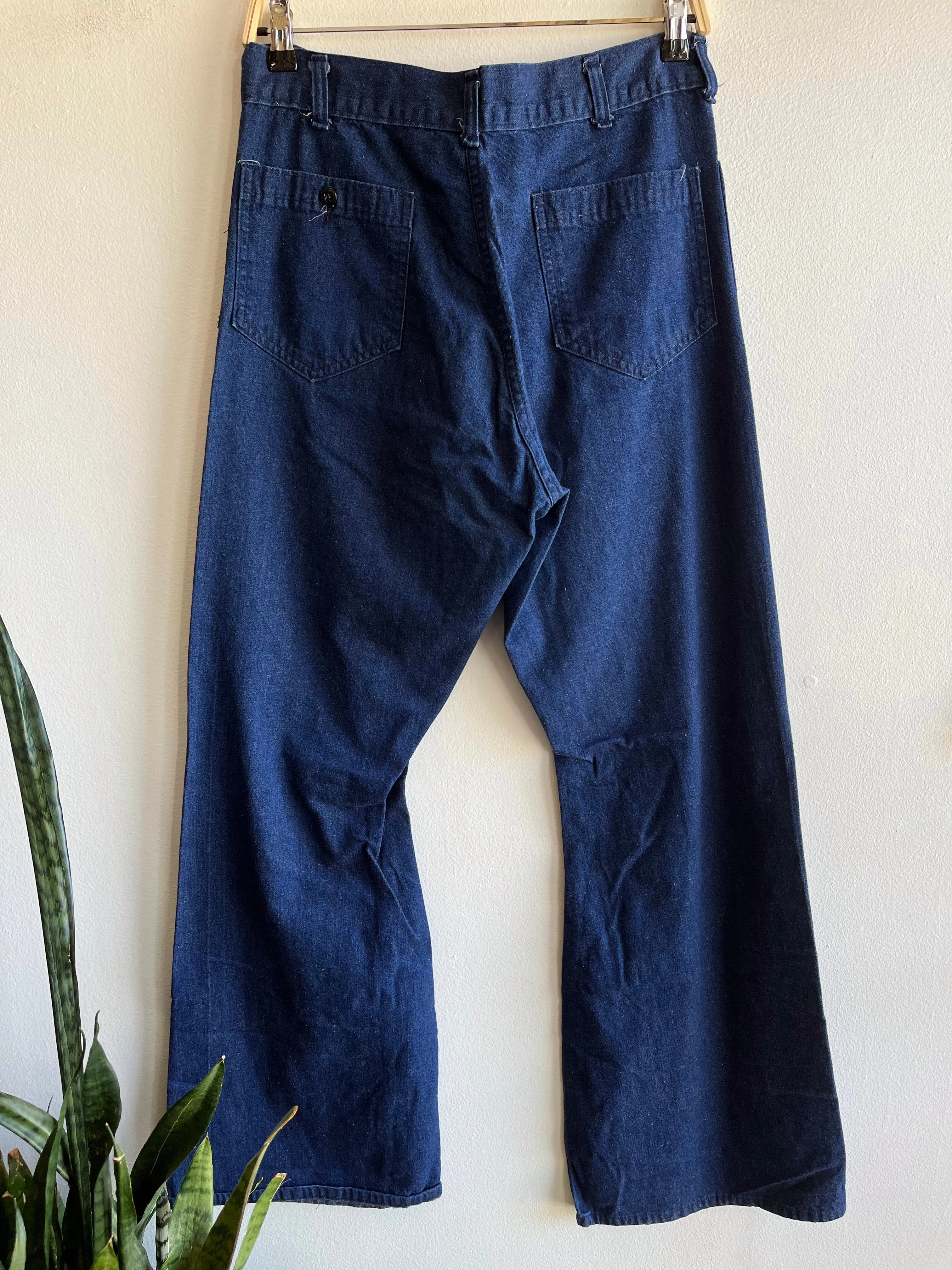 Vintage 1960/1970s Navdungaree Cone Denim Bell-Bottom Naval Jeans