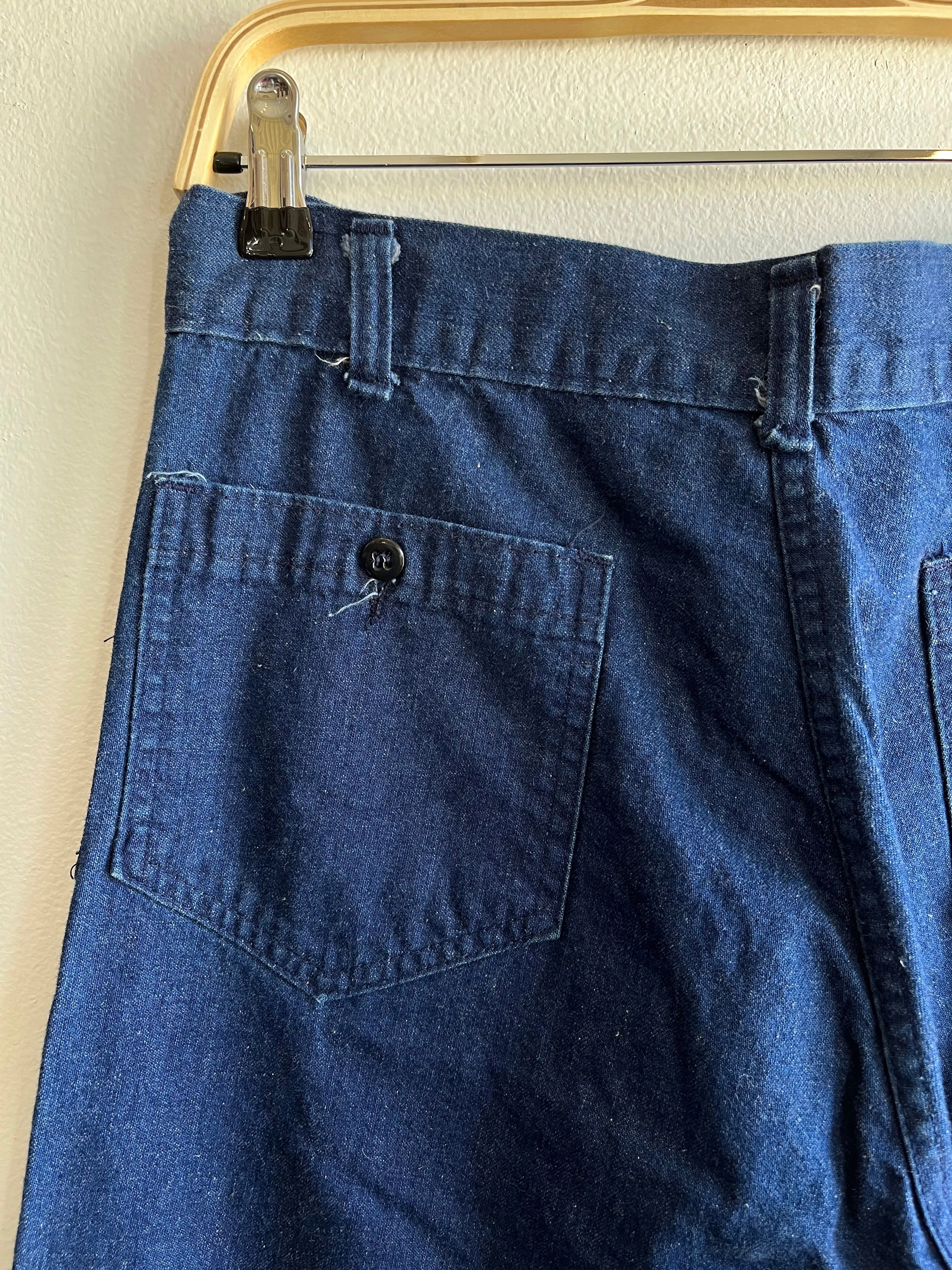 Vintage 1960/1970s Navdungaree Cone Denim Bell-Bottom Naval Jeans