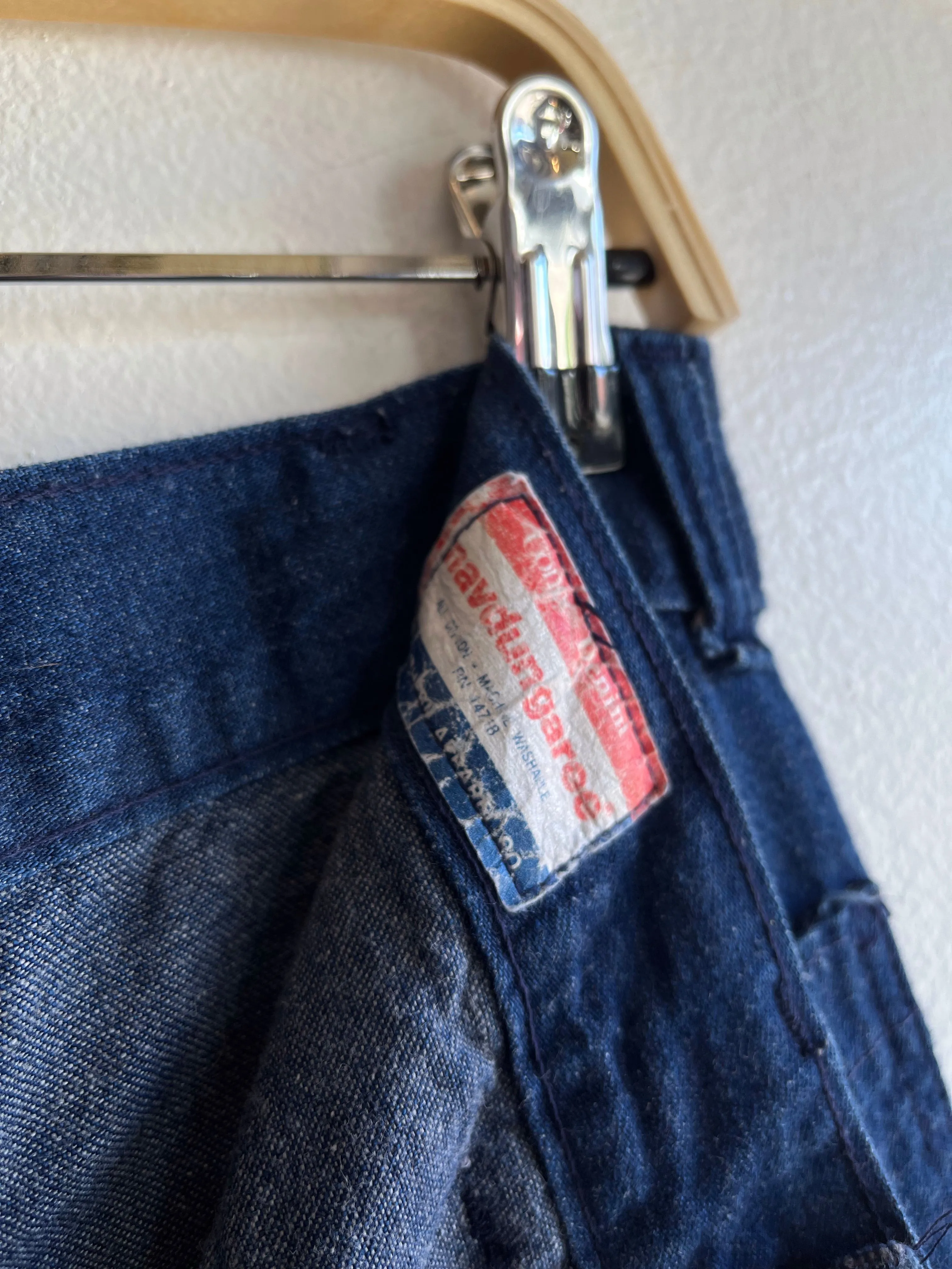 Vintage 1960/1970s Navdungaree Cone Denim Bell-Bottom Naval Jeans