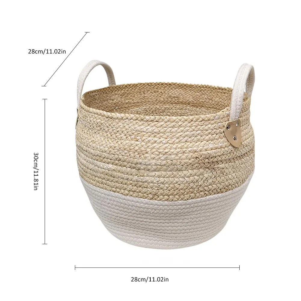 Woven Jute Storage Basket