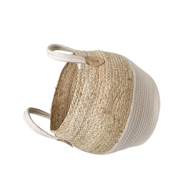 Woven Jute Storage Basket
