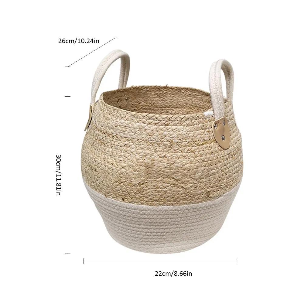 Woven Jute Storage Basket
