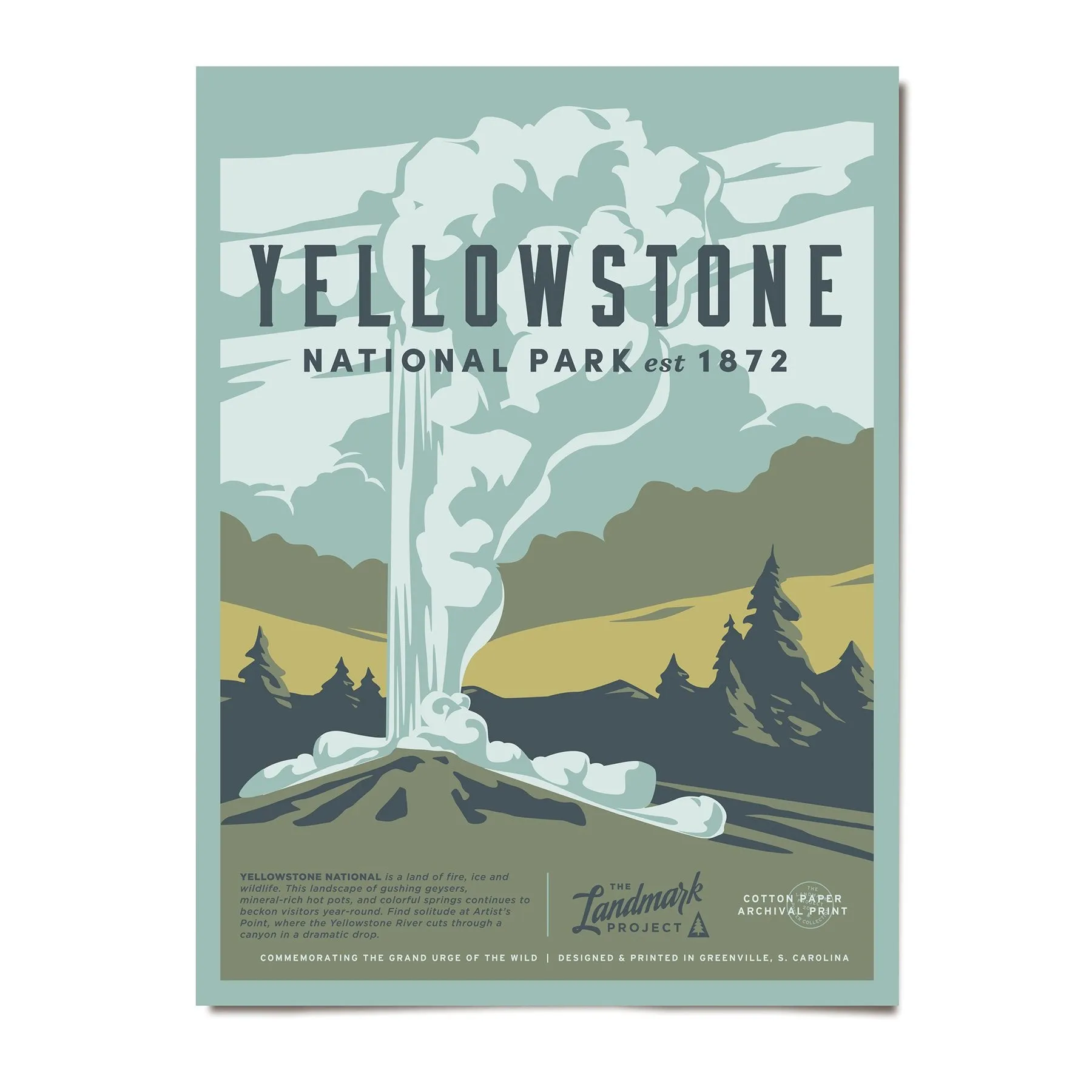 Yellowstone National Park - 12x16 Poster