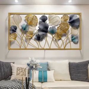 ZOVE Metal Wall Art Iron Wall Hanging Home Decoration Perfect for Living Room/Hotel/Restaurant/Bedroom/Drawing Room (Color : Multi) (Size: 40 x 20 INCH)